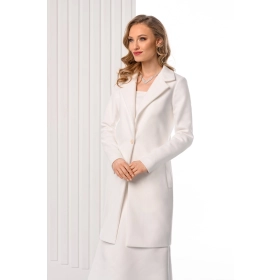 Manteau tailleur mariage long hiver pour femme