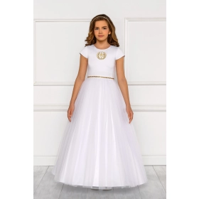 Robe de communion Satin et Tulle