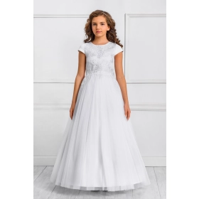 Robe de communion Satin Tulle et Broderie