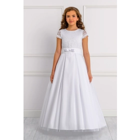 Robe de communion Satin Tulle et Dentelle
