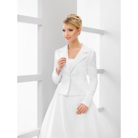 Veste mariage de satin manches longues