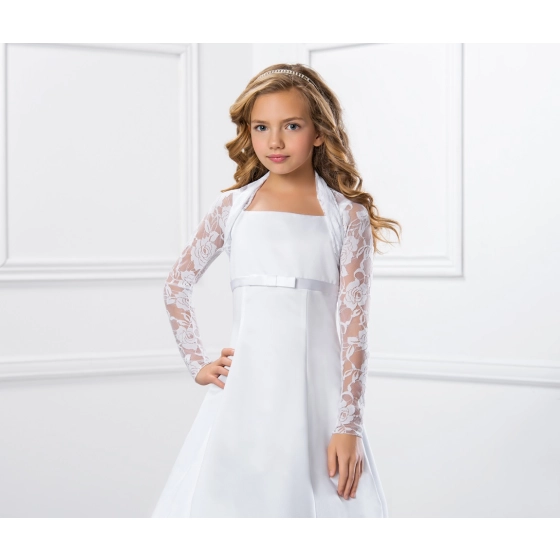 Boléro court dentelle cache épaule cérémonie fille