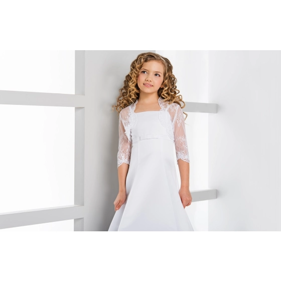 Boléro dentelle fille manches 2/3