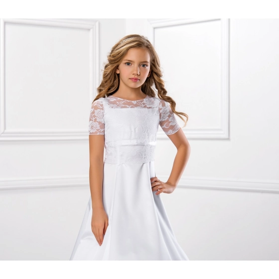 Boléro dentelle fille manches courtes