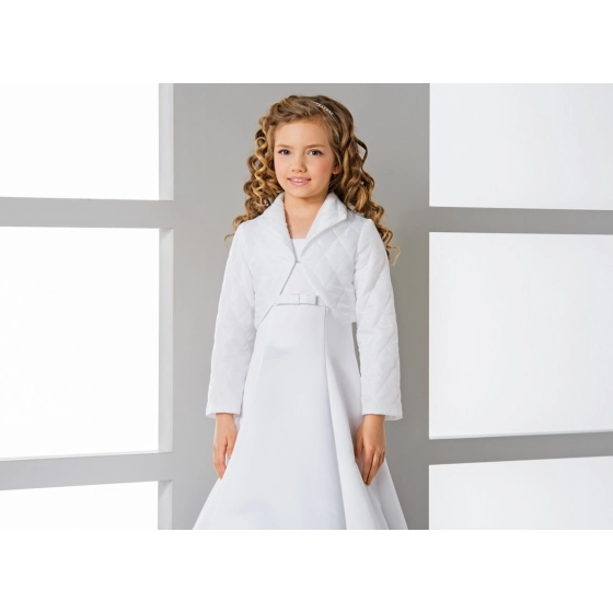 Boléro élégant matelassé pour fille communion