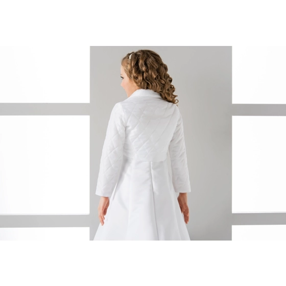 Boléro élégant matelassé pour fille communion