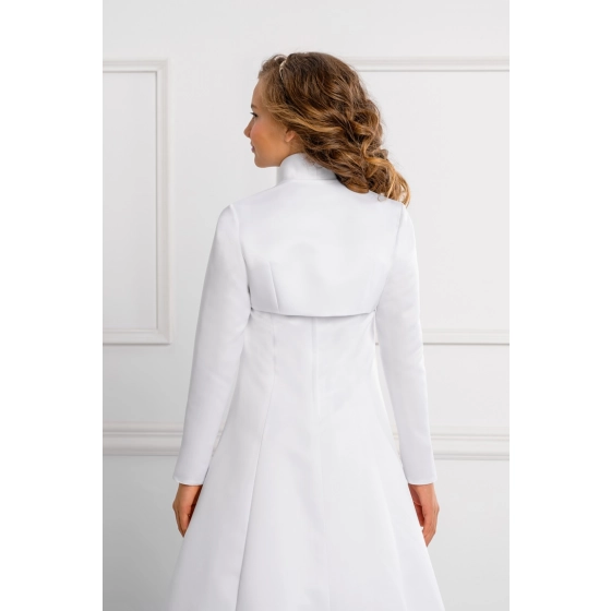 Boléro fille avec manches longues satin Première Communion
