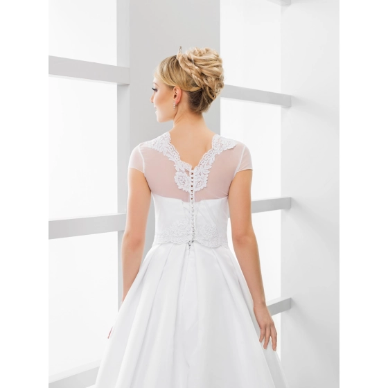 Boléro van tulle avec dentelle manches courtes