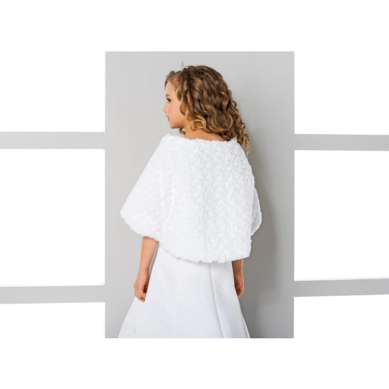 Cape Communion avec manches  fausse fourrure