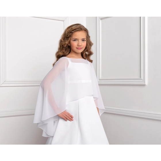 Cape de Communion en mousseline pour fille