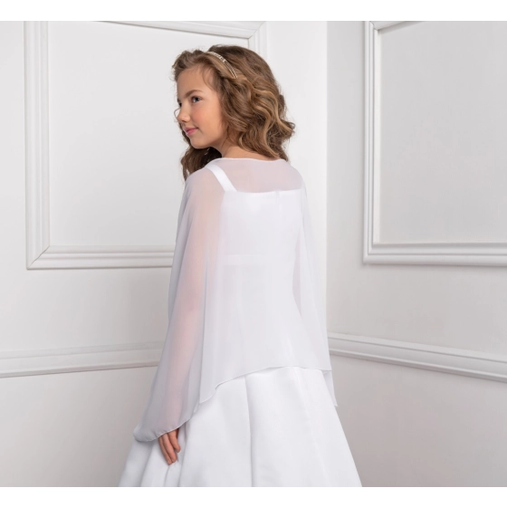 Cape de Communion en mousseline pour fille
