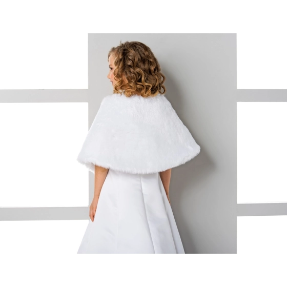 Cape fausse fourrure fille Communion