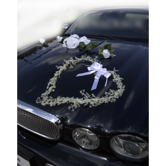 Hääkoristelu autolle BIANCA. Deluxe-sarja