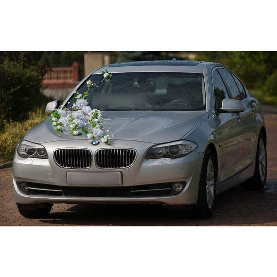 Décoration Voiture Mariage Roses Blanches Patricia