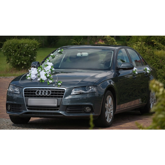 Décoration Voiture Mariage Roses Blanches Patricia