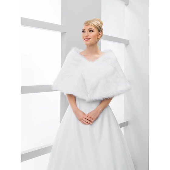 Etole de mariée en fausse fourrure - Renard