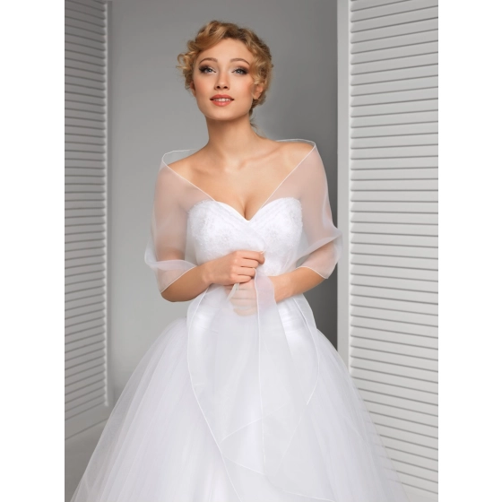 Étole de mariée organza