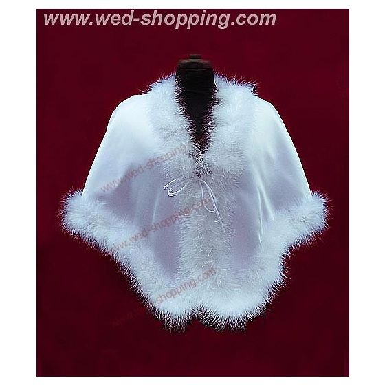 Étole de mariée satin et dentelle