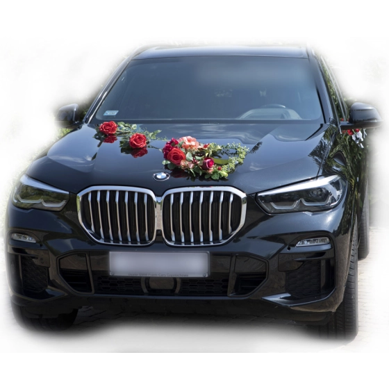 Grand cœur floral Zara pour voiture de mariage