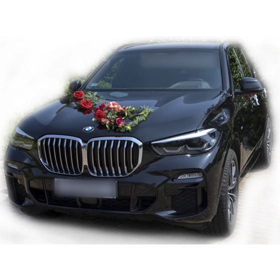 Grand cœur floral Zara pour voiture de mariage