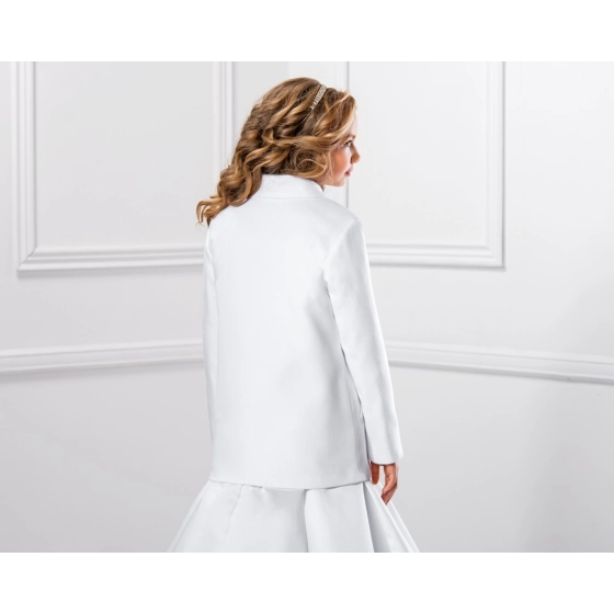 Manteau élégant en feutrine fille Cérémonie