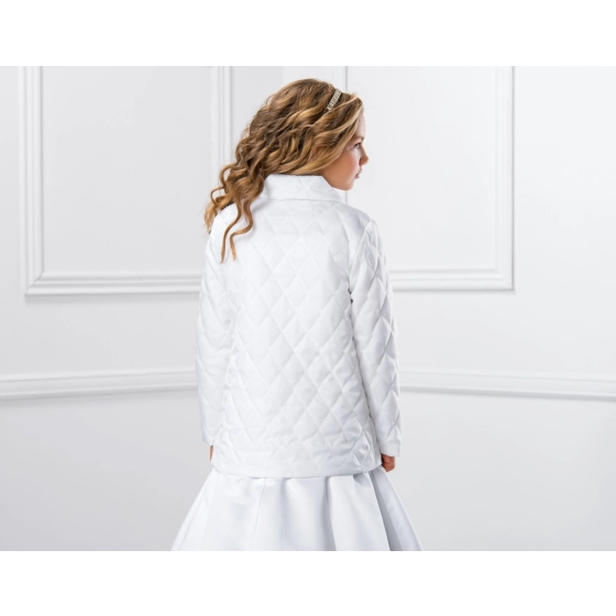 Manteau élégant matelassé fille cérémonie