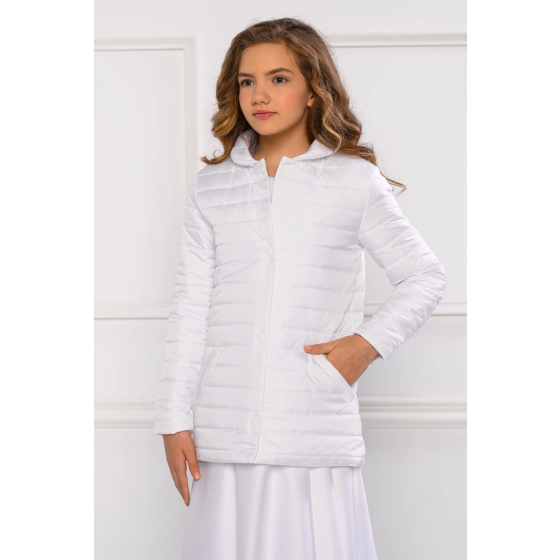 Manteau élégant matelassé pour fille mariage / communion