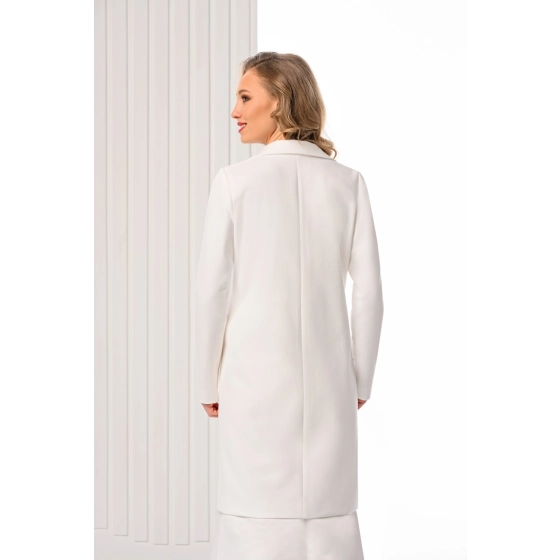 Manteau tailleur mariage long hiver pour femme