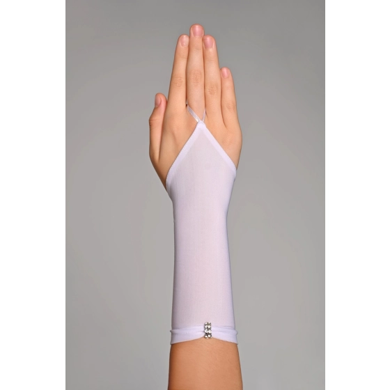 Mitaines de communion pour fille avec strass