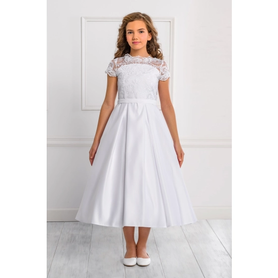 Robe de Communion Satin et Dentelle