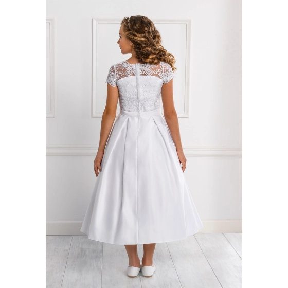 Robe de Communion Satin et Dentelle