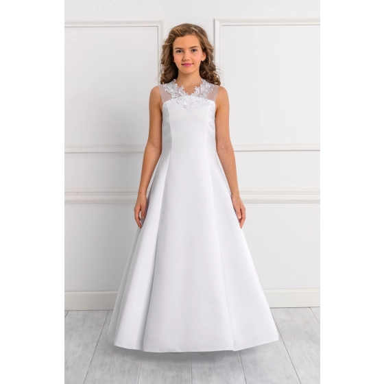 Robe de communion Satin et Dentelle