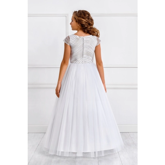 Robe de communion Satin et Tulle et cristaux