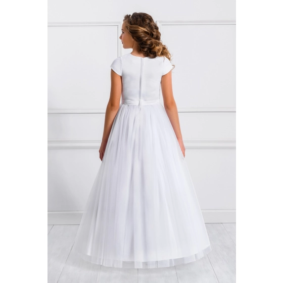 Robe de communion Satin Tulle et Broderie