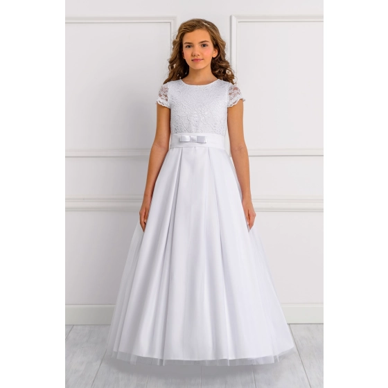 Robe de communion Satin Tulle et Dentelle
