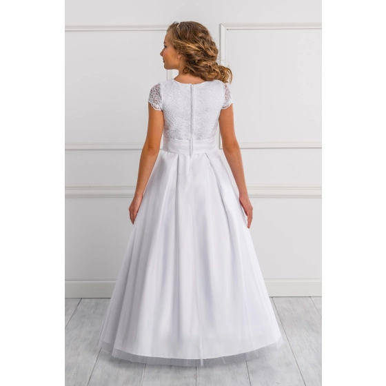 Robe de communion Satin Tulle et Dentelle