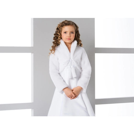Veste fille fausse fourrure Première Communion
